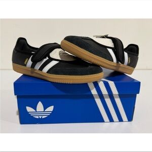 Adidas Kids Samba Jane J Shoes Black/White Size 6.5 NIB